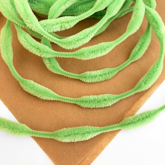 Petite 2-1/2" Bump Chenille for Beards and Arms in Apple Green ~ 1 yd. (15 bumps)